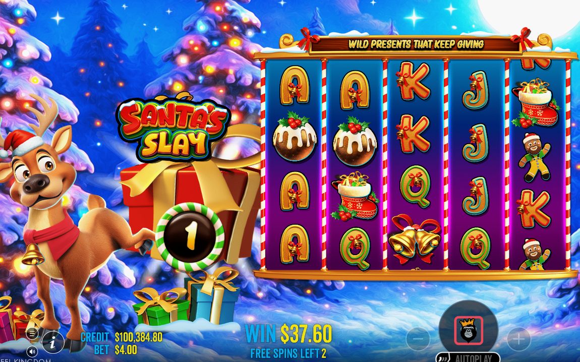 Free spins round with sticky WILDs on the grid