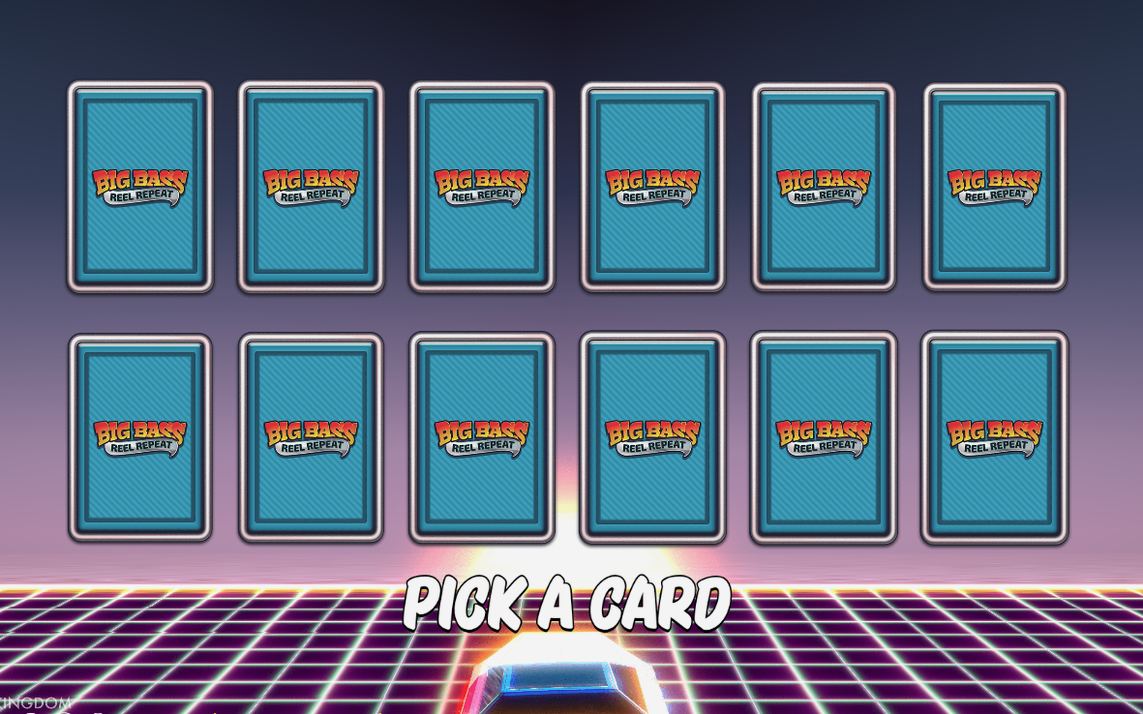 Pick a Card screen with 12 face-down cards